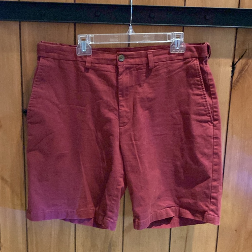Brick red golf shorts
